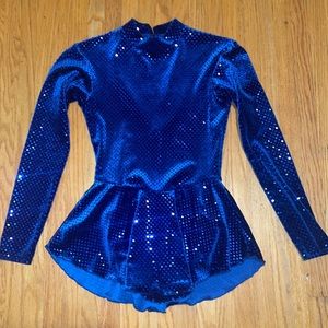 FIRST GLIDE DEL ARBOUR Childrens L blue sequin figure skating/ dance dress